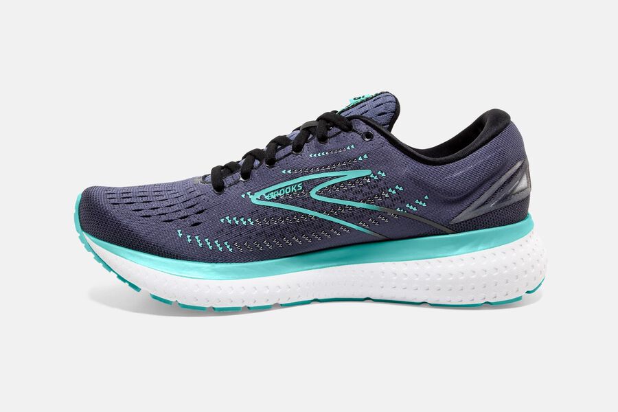 Glycerin 19 Road Brooks Running Shoes NZ Womens - Dark Grey/Blue - VOLCZK-507